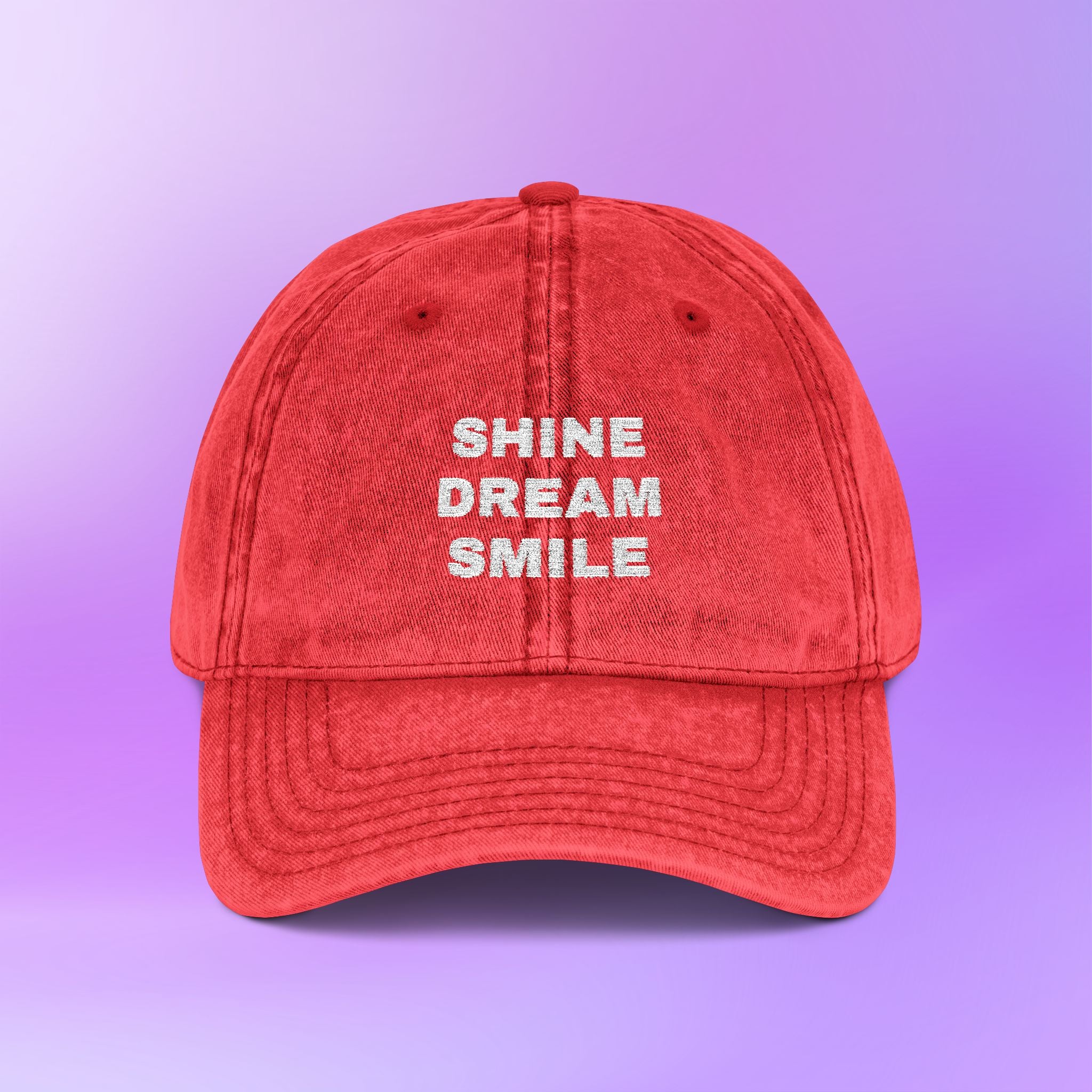 Shine Dream Smile | Mikrokosmos BTS Distressed Embroidered Vintage Baseball Cap