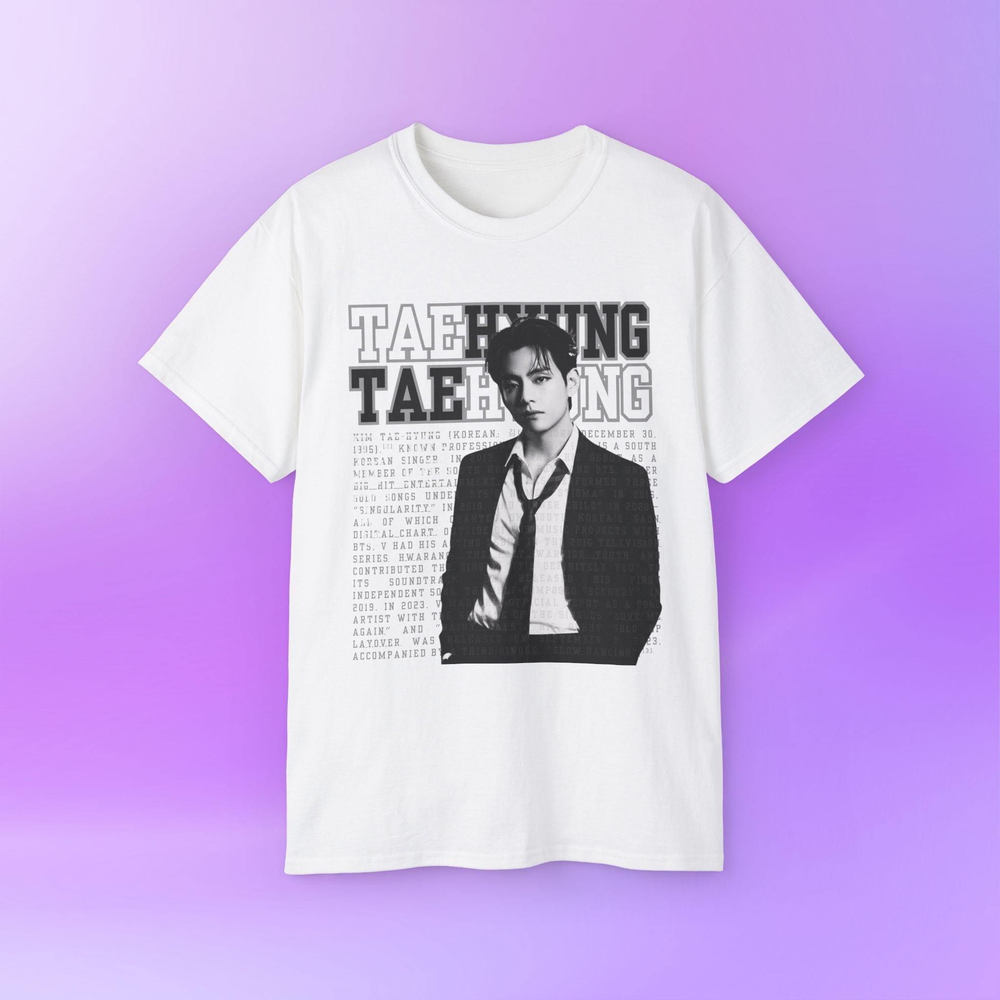 V Taehyung thv Tee Bias Bangtan Sonyeondan BTS | Unisex Graphic Cotton T-Shirt