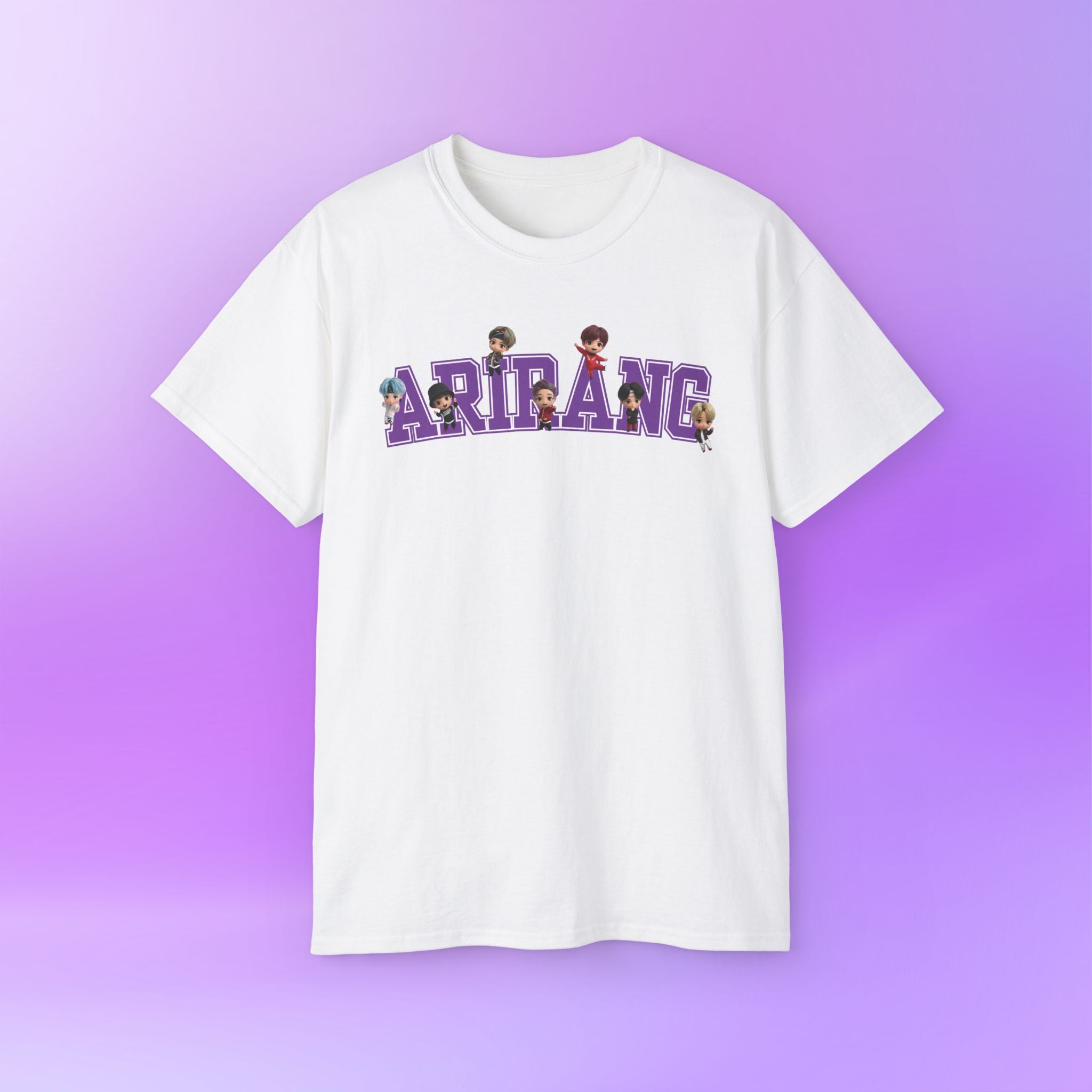 Arirang Bangtan Sonyeondan BTS, tinytan Cute Print  Unisex Cotton Tee Shirt