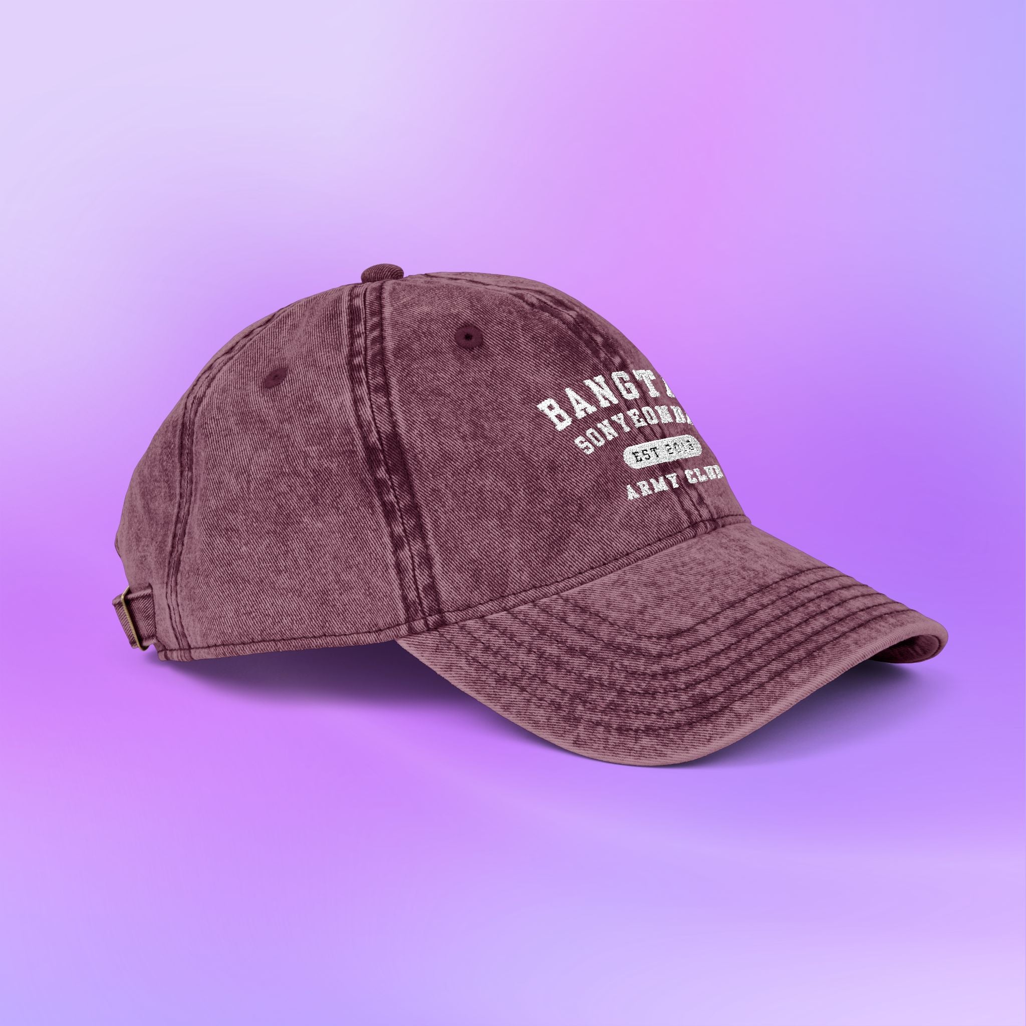 BTS Bangtan Sonyeondan Embroidered Vintage Cap