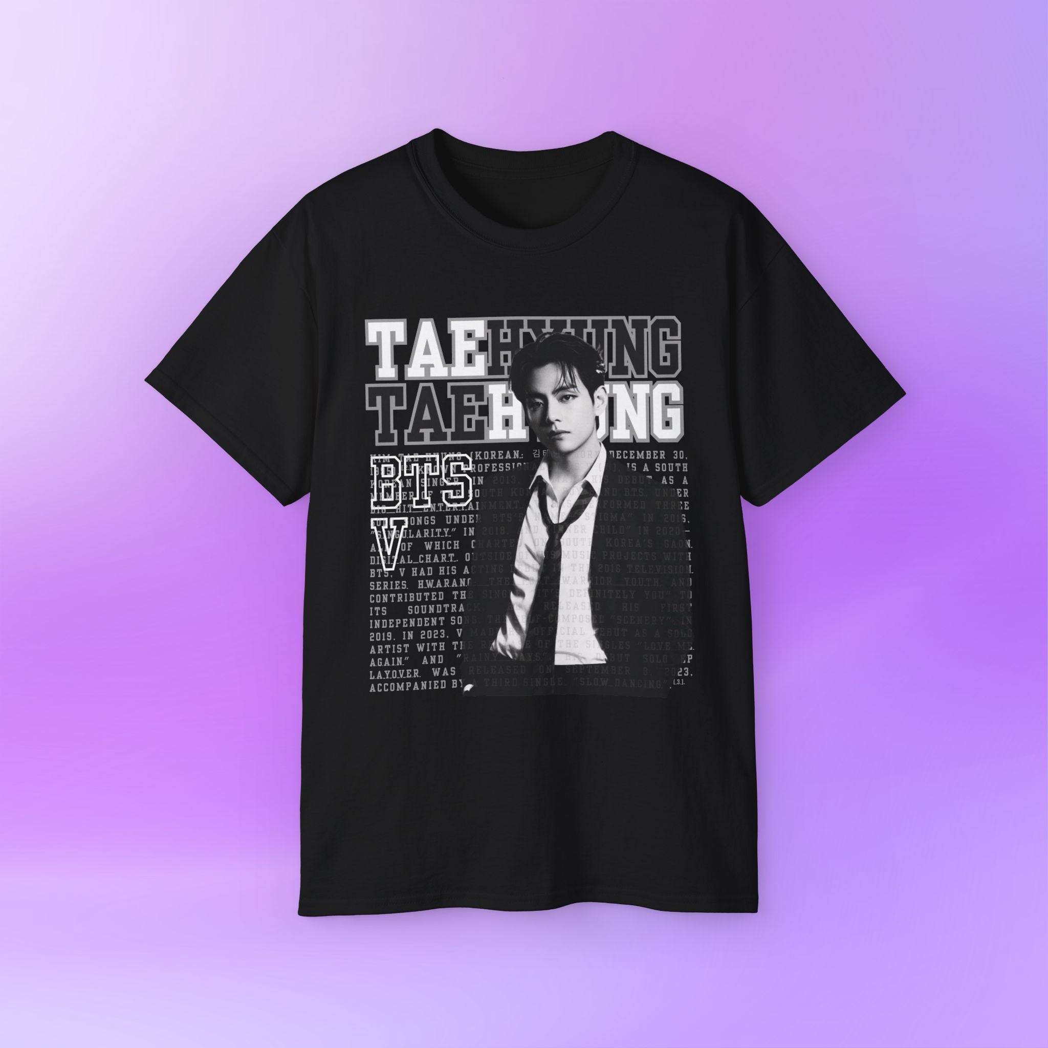 V Taehyung thv Tee Bias Bangtan Sonyeondan BTS | Unisex Graphic Cotton T-Shirt