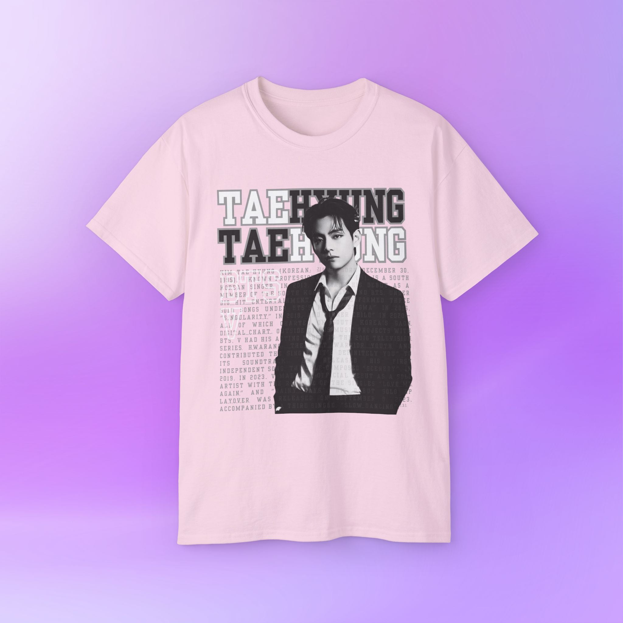 V Taehyung thv Tee Bias Bangtan Sonyeondan BTS | Unisex Graphic Cotton T-Shirt