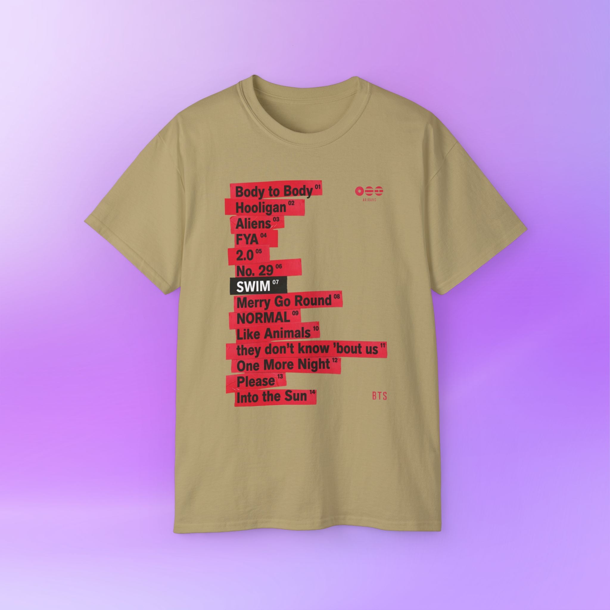 Arirang Album Bangtan Sonyeondan BTS | Unisex Cotton Tee Shirt