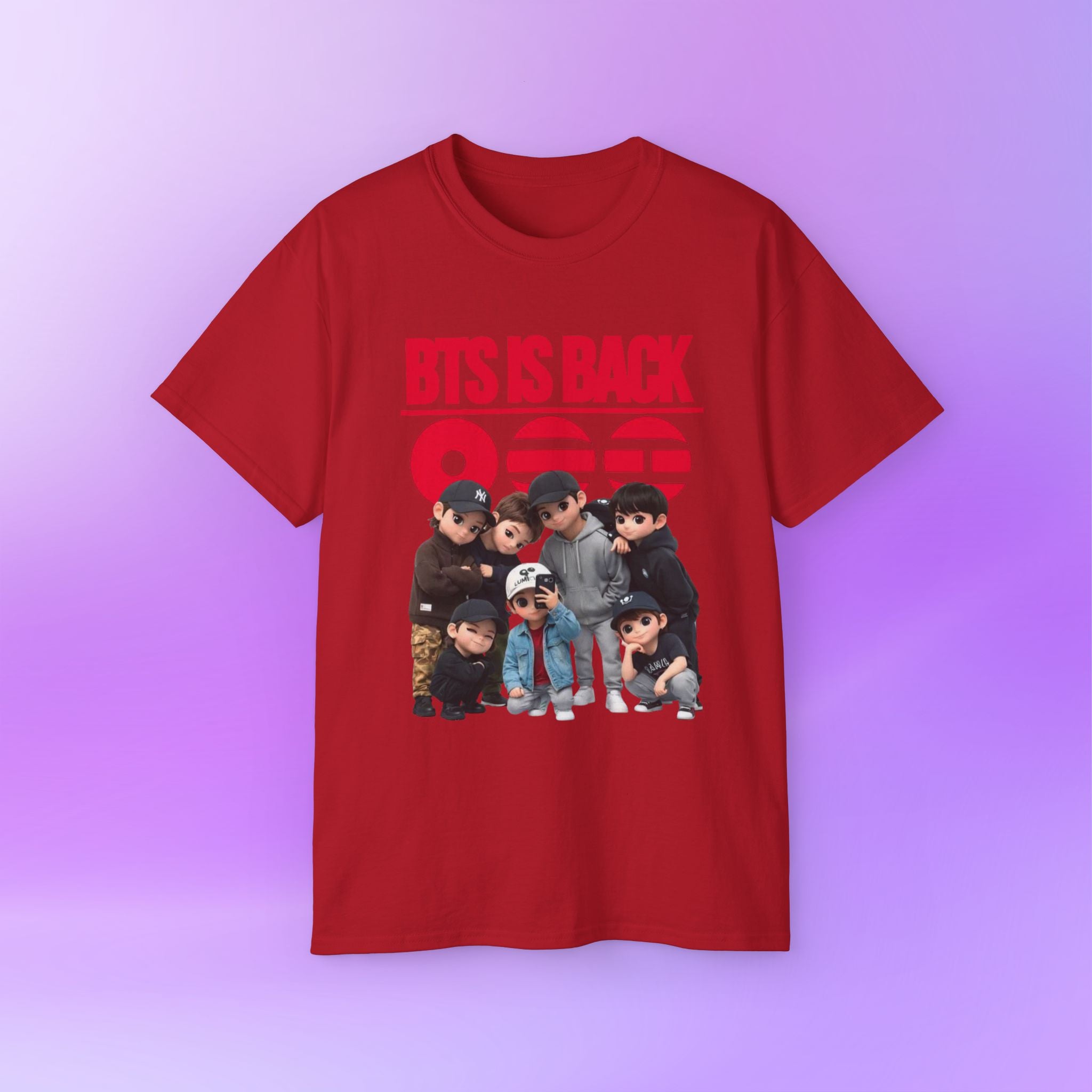 BTS is back, OT7 Arirang Bangtan Sonyeondan ARMYs, | Unisex Cotton Tee Shirt