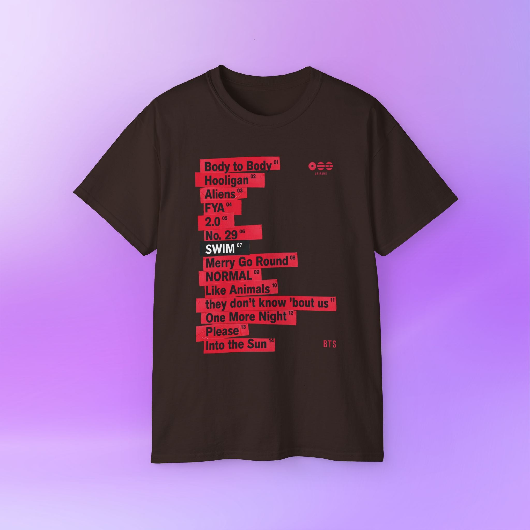 Arirang Album Bangtan Sonyeondan BTS | Unisex Cotton Tee Shirt