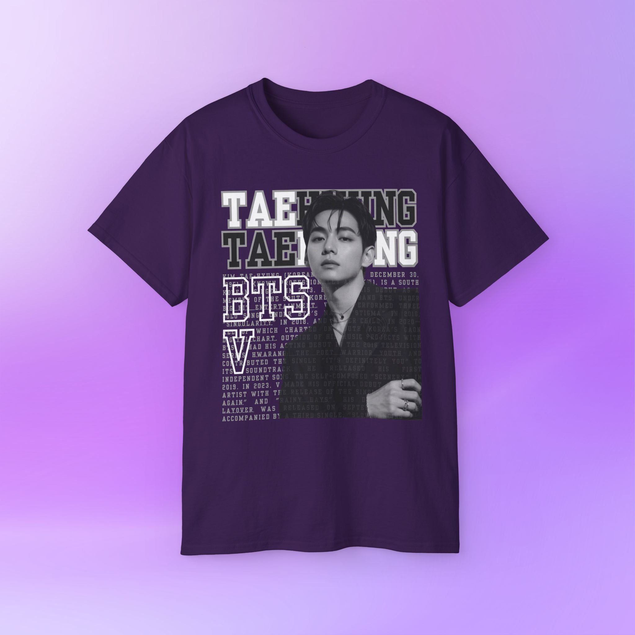 Taehyung V Tee Bias Bangtan Sonyeondan BTS  Unisex Graphic Cotton T-Shirt