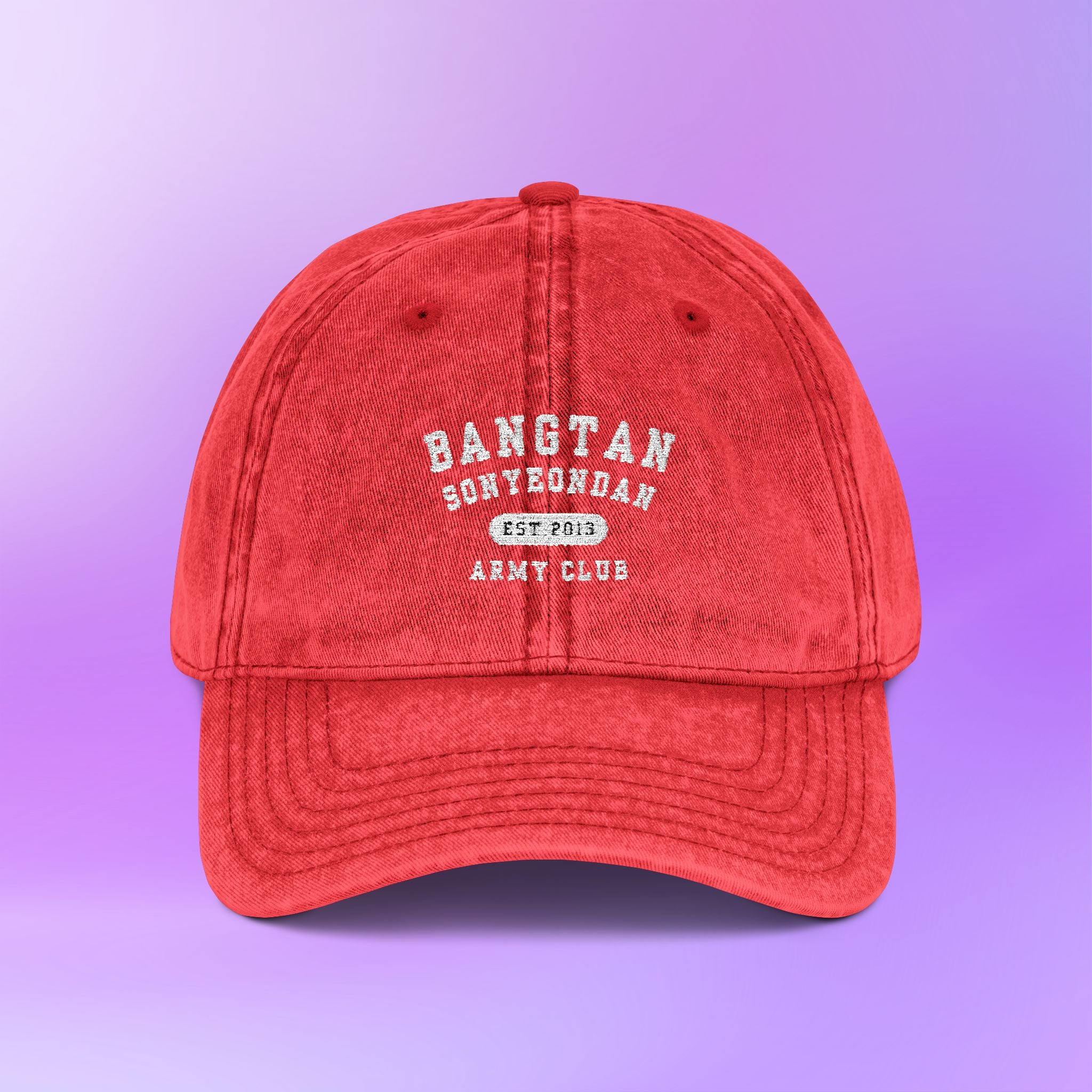 BTS Bangtan Sonyeondan Embroidered Vintage Cap