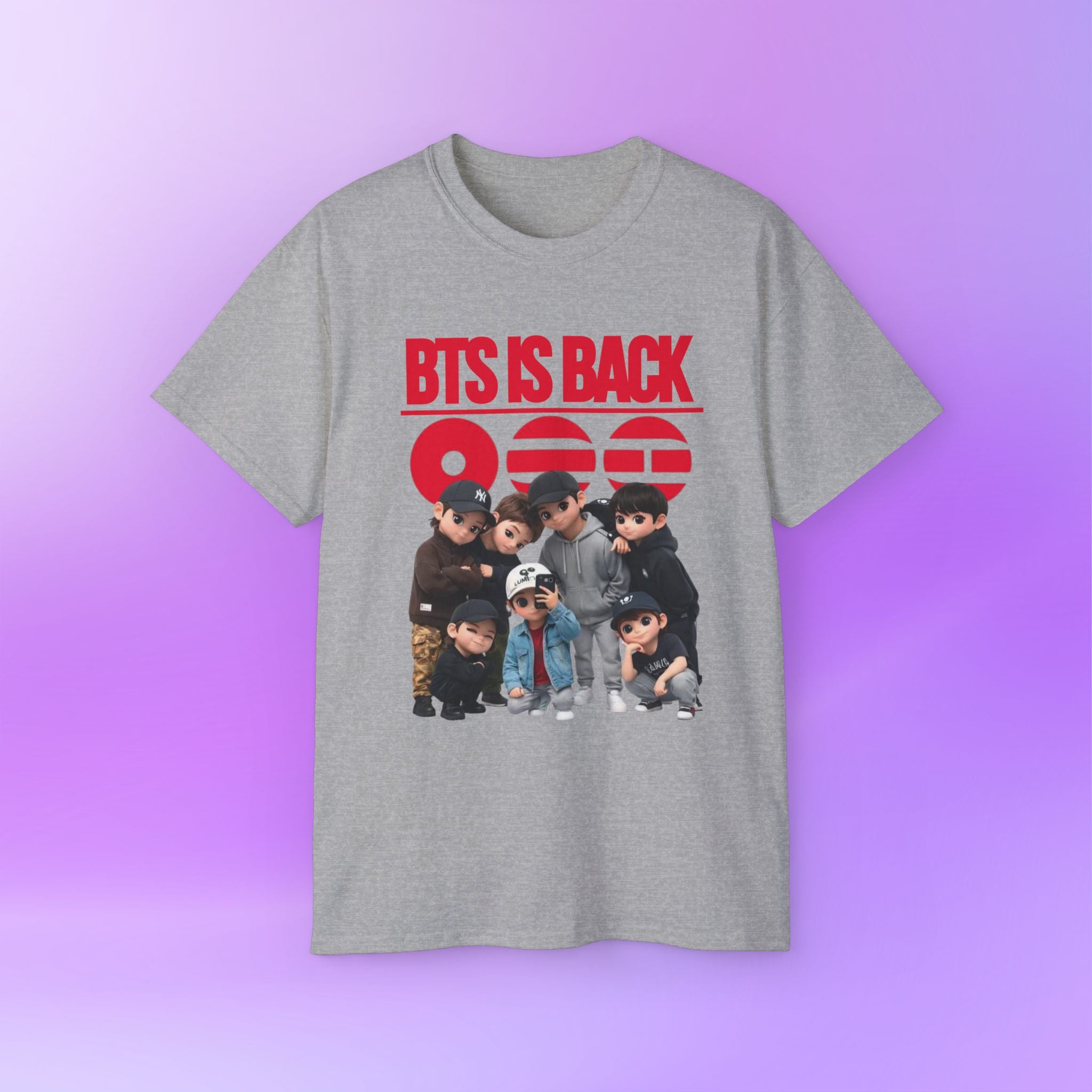 BTS is back, OT7 Arirang Bangtan Sonyeondan ARMYs, | Unisex Cotton Tee Shirt