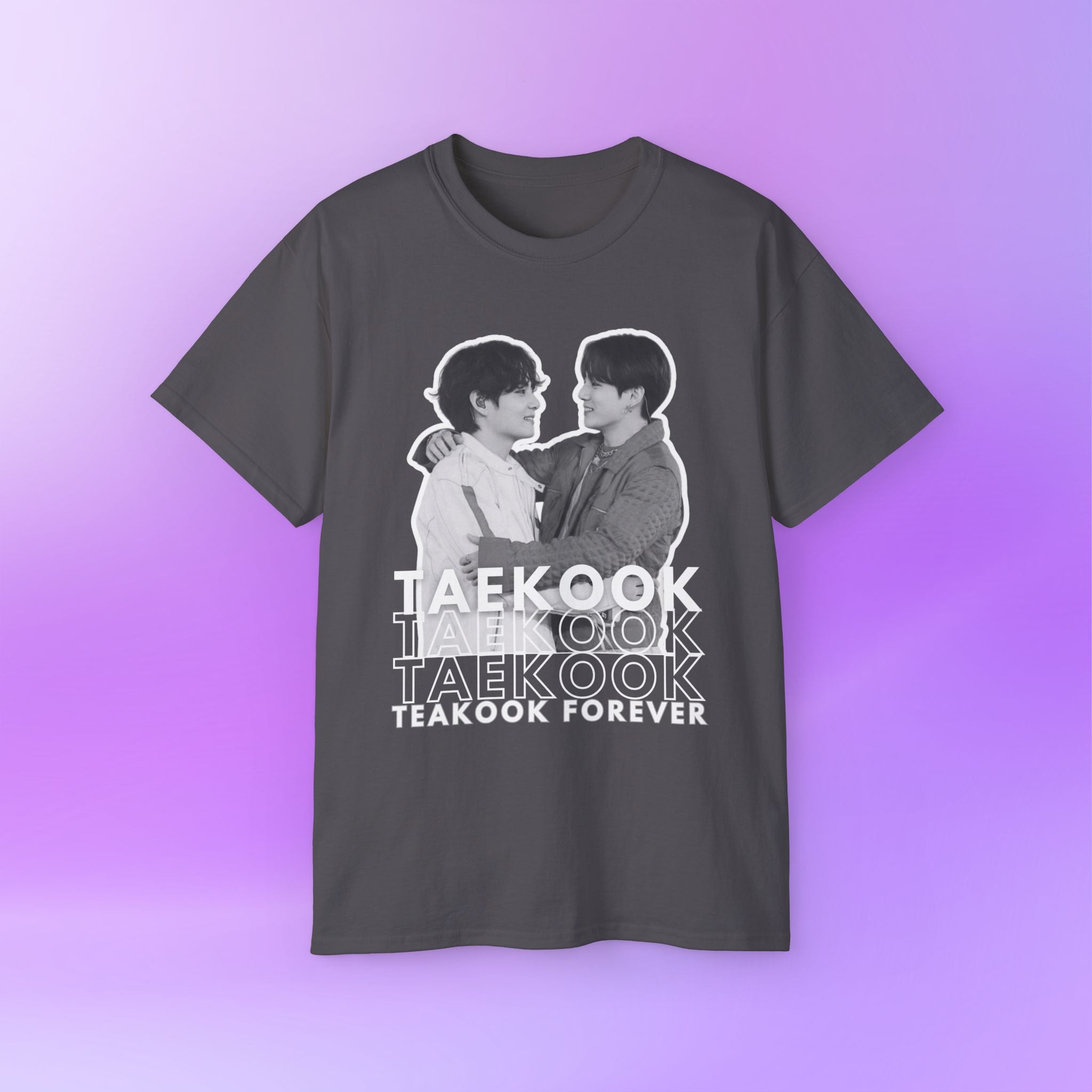 Taekook BTS Army, Taehyung and Jungkook bias Bangtan Sonyeondan, Cute Print | Unisex Cotton Tee Shirt