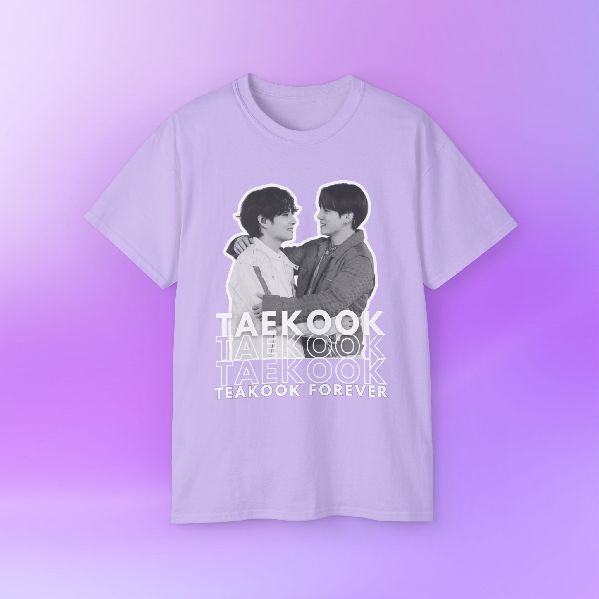 Taekook BTS Army, Taehyung and Jungkook bias Bangtan Sonyeondan, Cute Print | Unisex Cotton Tee Shirt