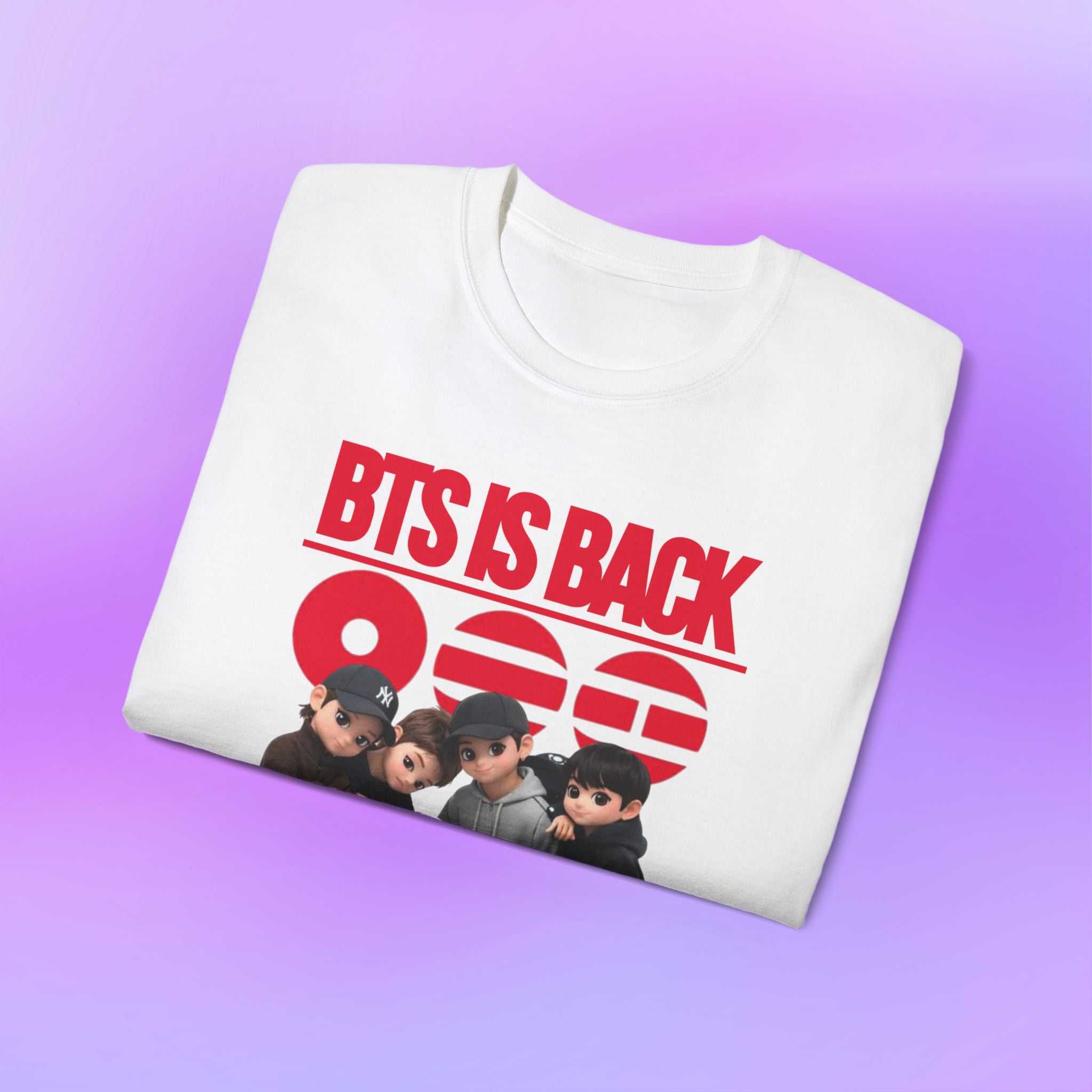 BTS is back, OT7 Arirang Bangtan Sonyeondan ARMYs, | Unisex Cotton Tee Shirt