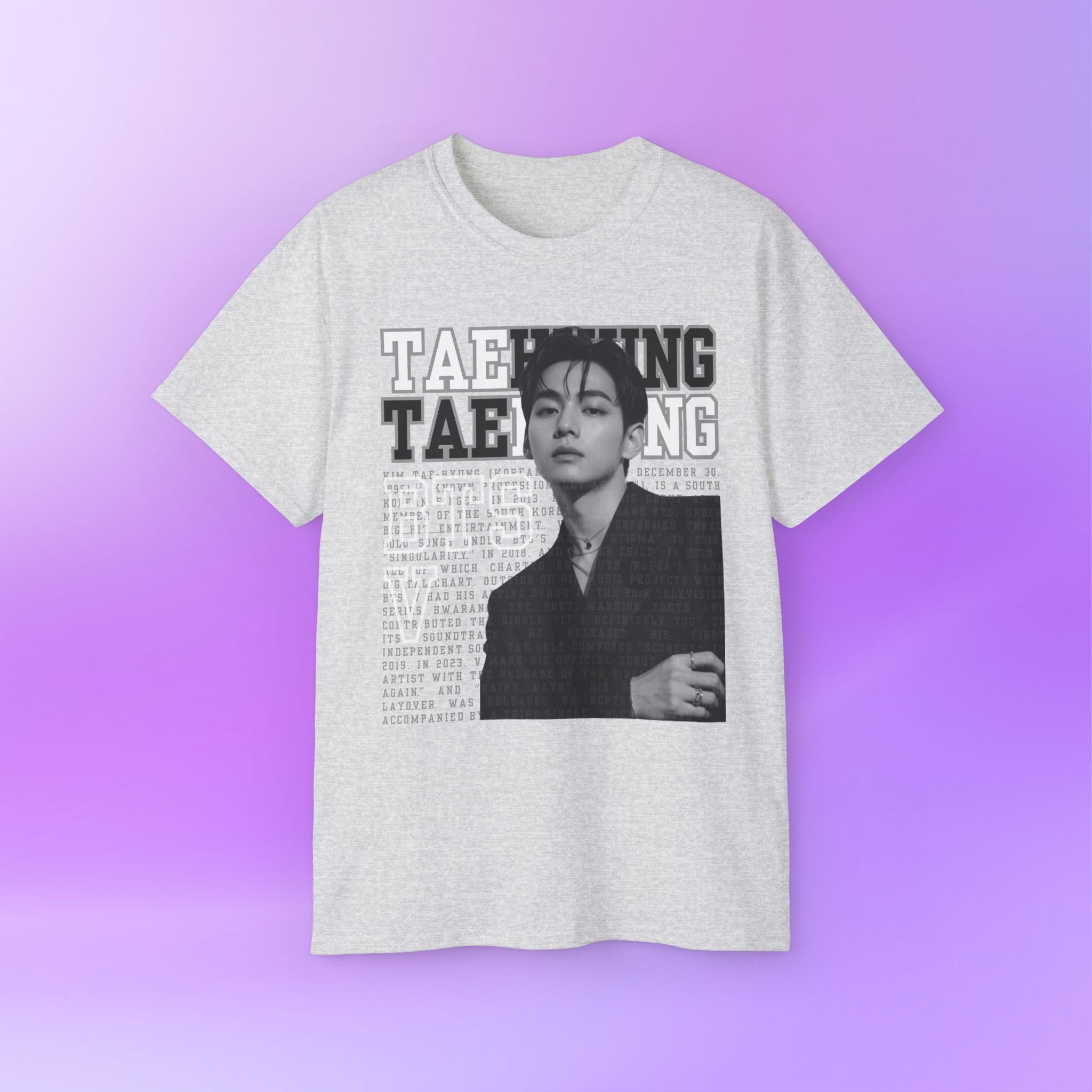 Taehyung V Tee Bias Bangtan Sonyeondan BTS  Unisex Graphic Cotton T-Shirt