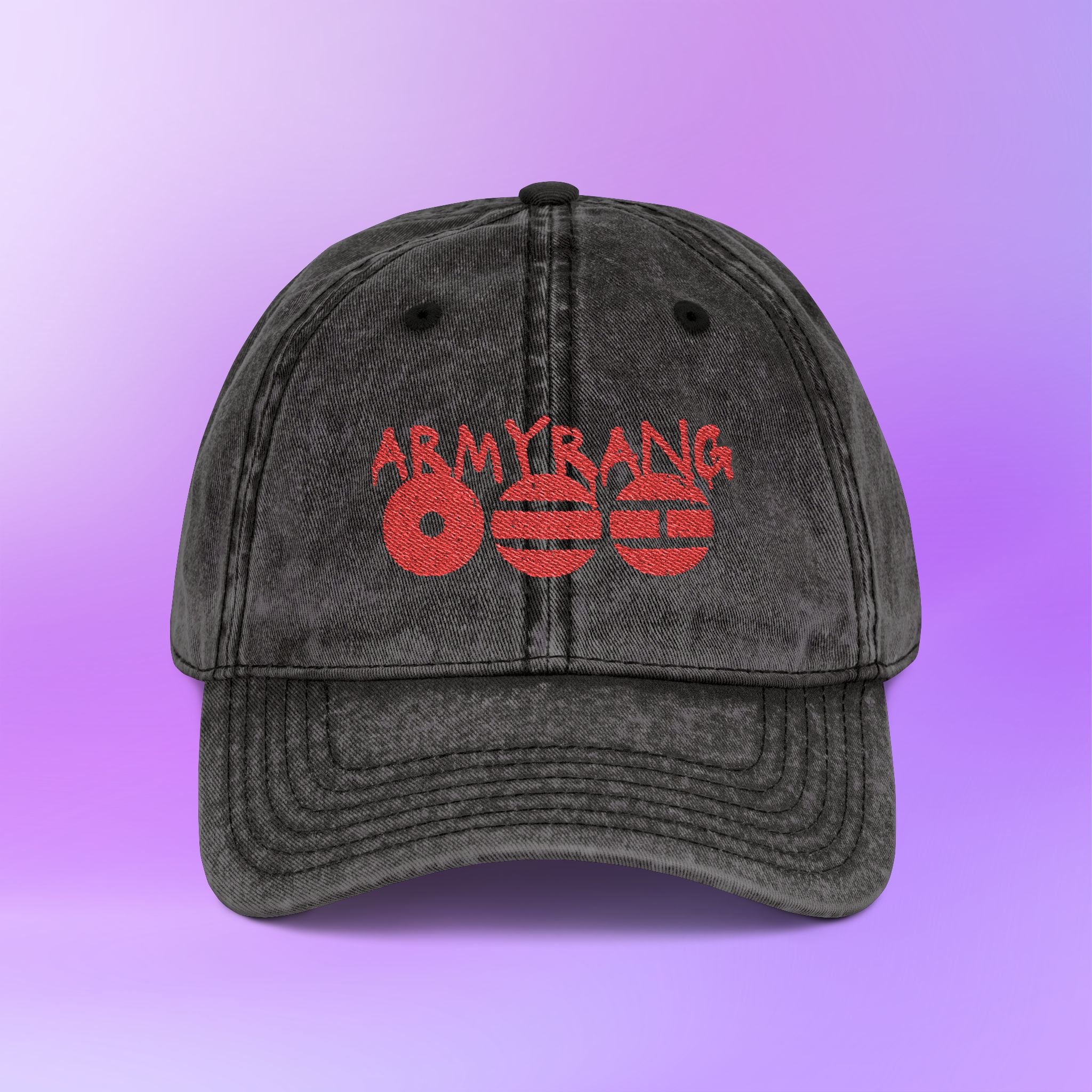 Armyrang Distressed Embroidery Vintage Cap | BTS World Tour 2026 Army Arirang