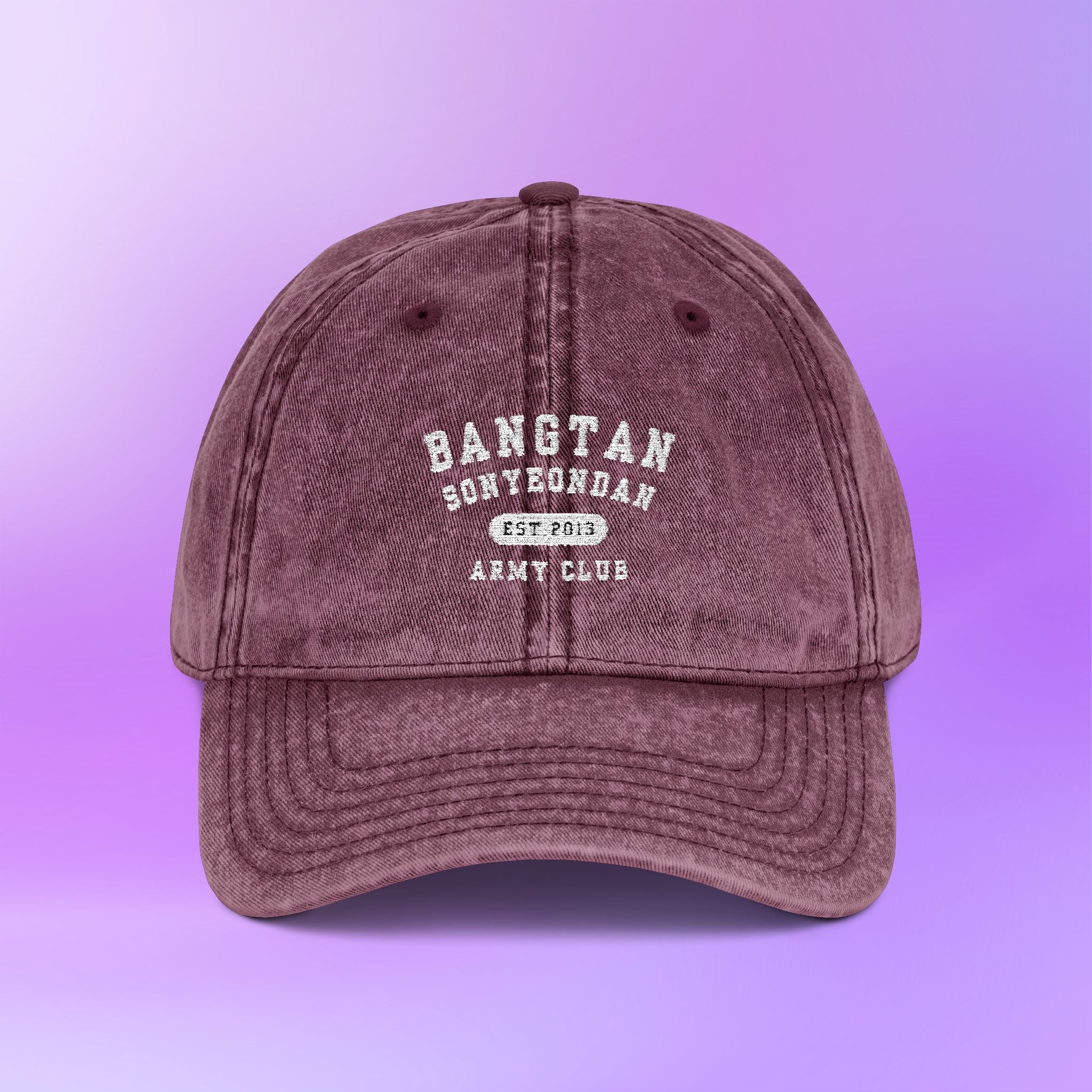 BTS Bangtan Sonyeondan Embroidered Vintage Cap