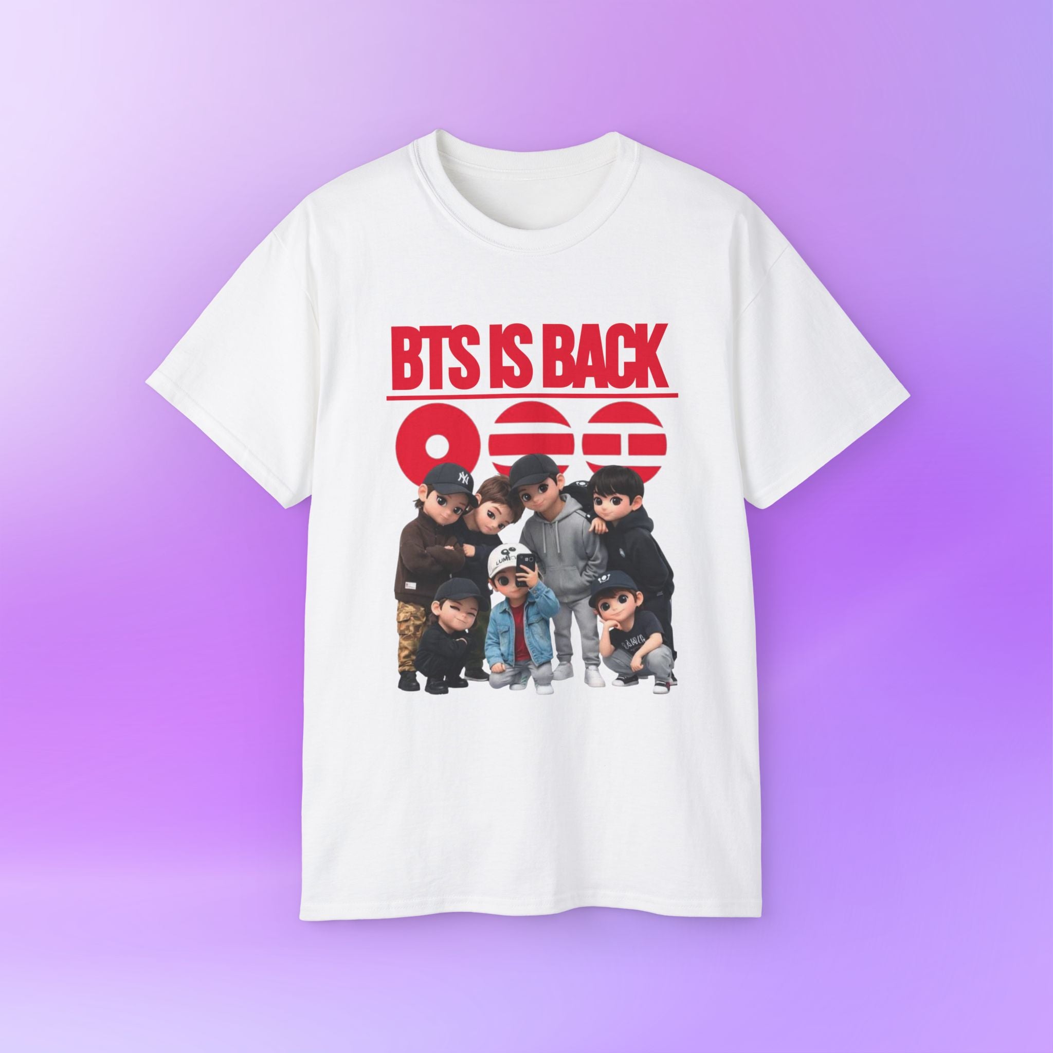 BTS is back, OT7 Arirang Bangtan Sonyeondan ARMYs, | Unisex Cotton Tee Shirt