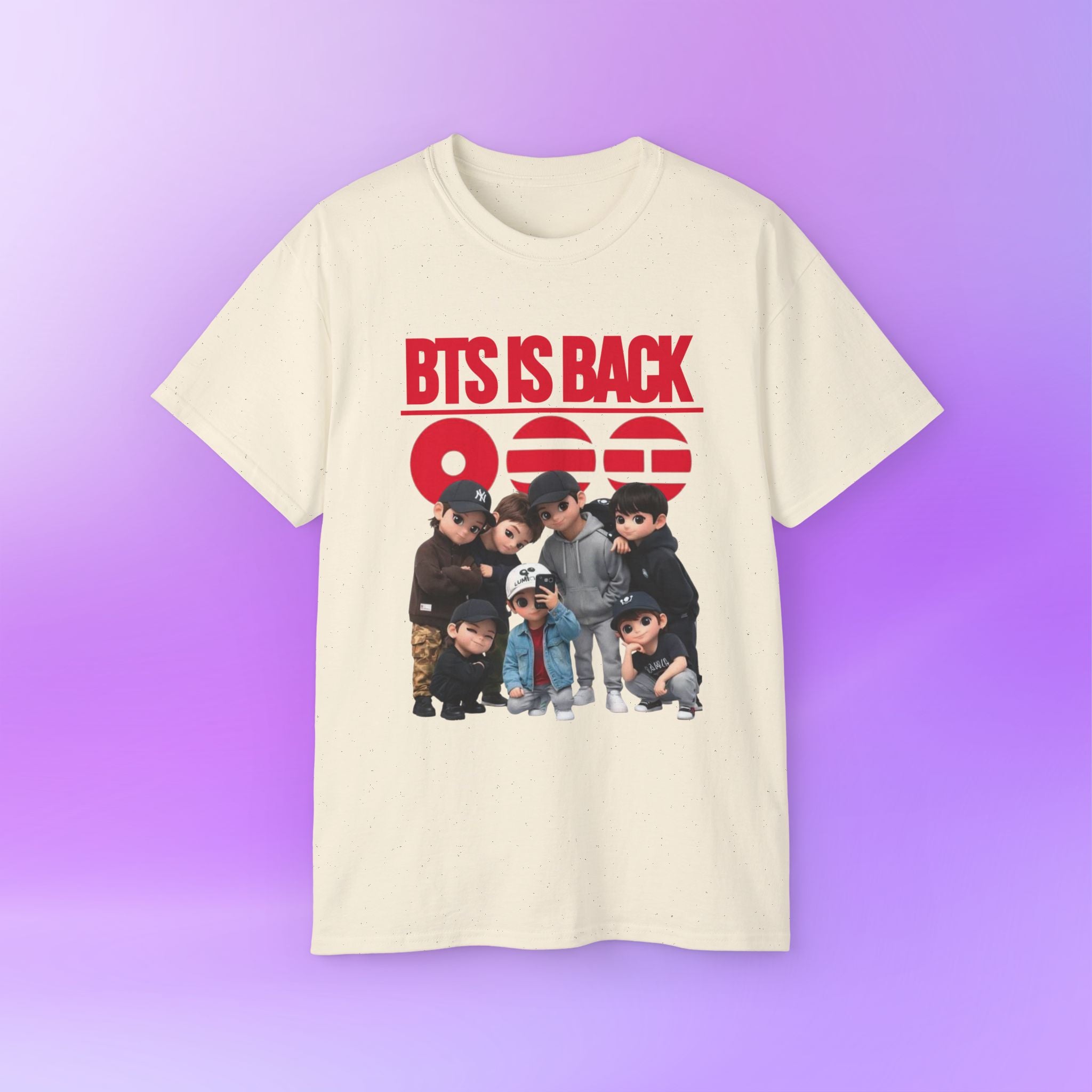 BTS is back, OT7 Arirang Bangtan Sonyeondan ARMYs, | Unisex Cotton Tee Shirt