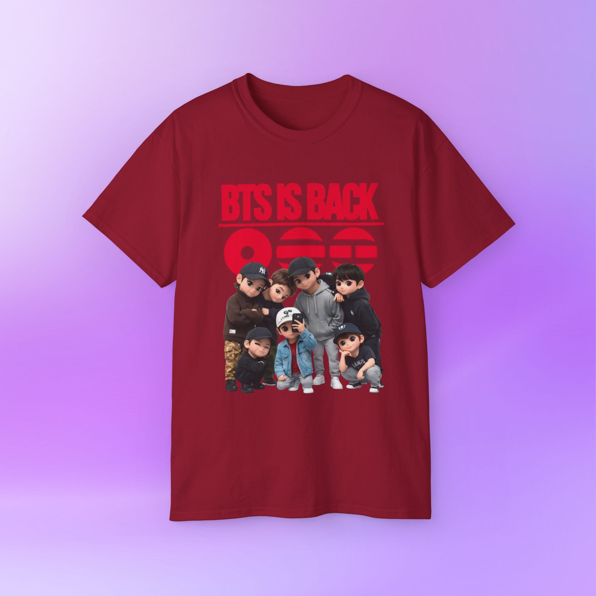 BTS is back, OT7 Arirang Bangtan Sonyeondan ARMYs, | Unisex Cotton Tee Shirt