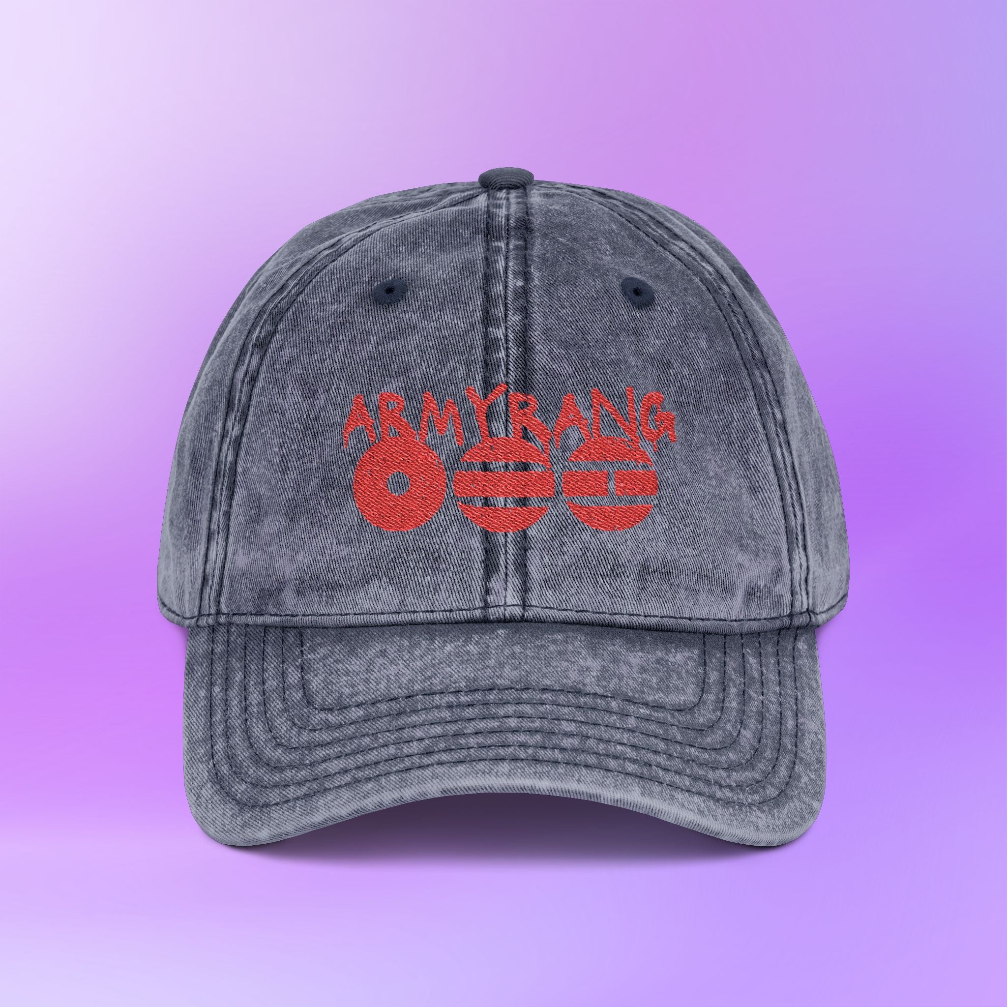 Armyrang Distressed Embroidery Vintage Cap | BTS World Tour 2026 Army Arirang