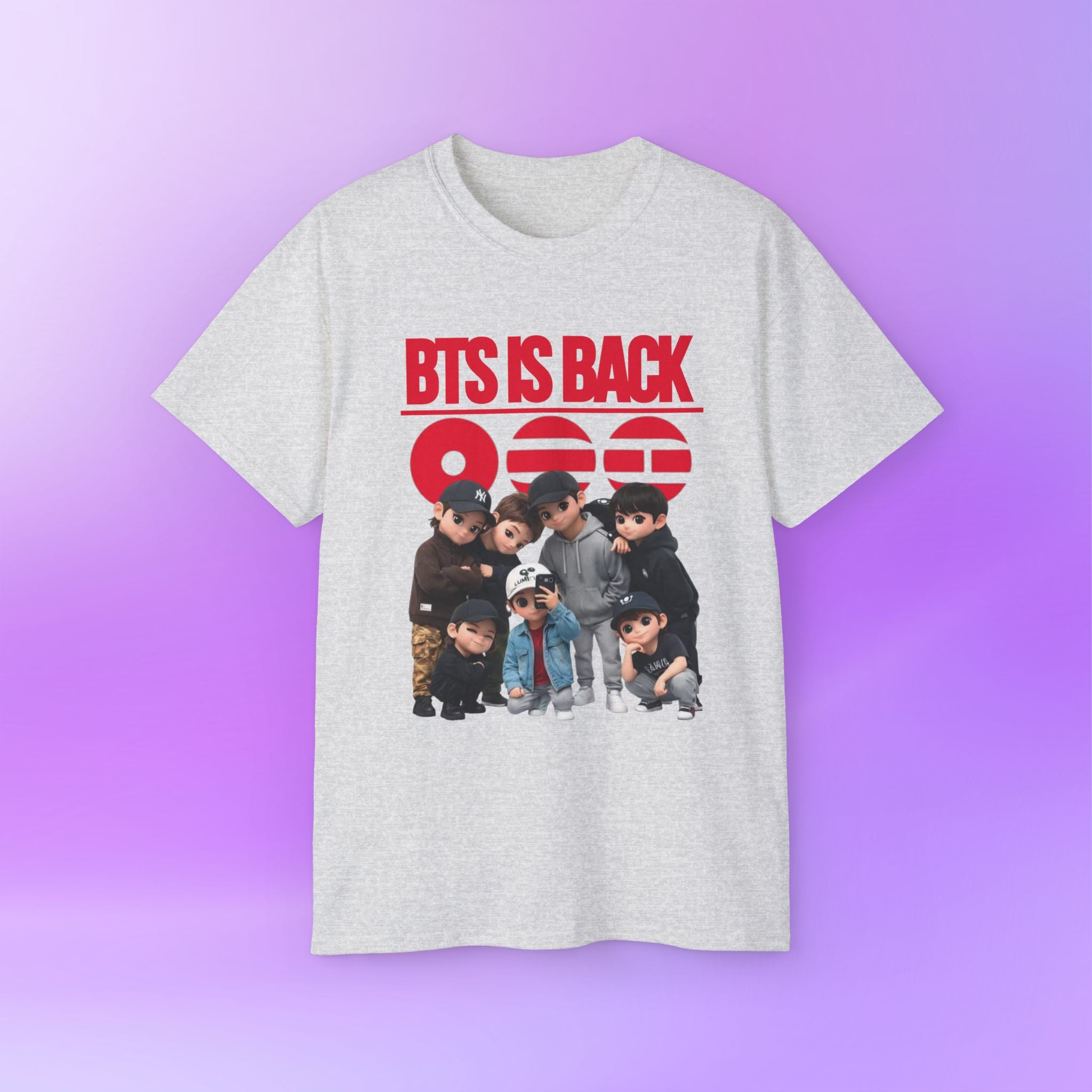 BTS is back, OT7 Arirang Bangtan Sonyeondan ARMYs, | Unisex Cotton Tee Shirt