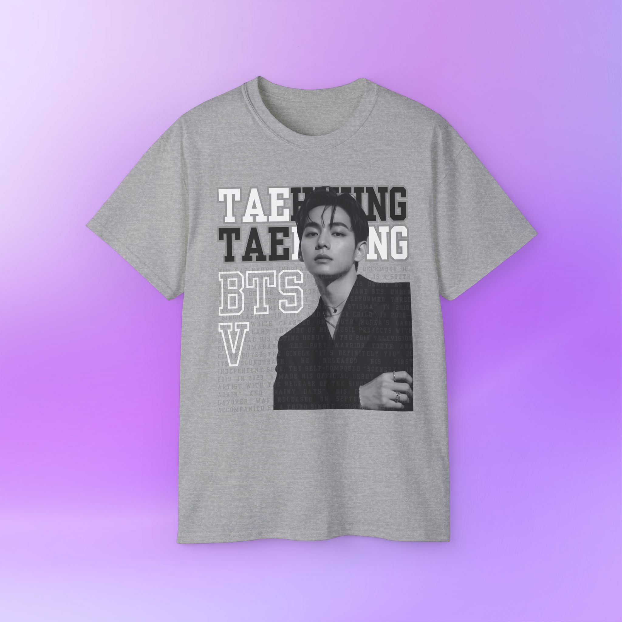 Taehyung V Tee Bias Bangtan Sonyeondan BTS  Unisex Graphic Cotton T-Shirt