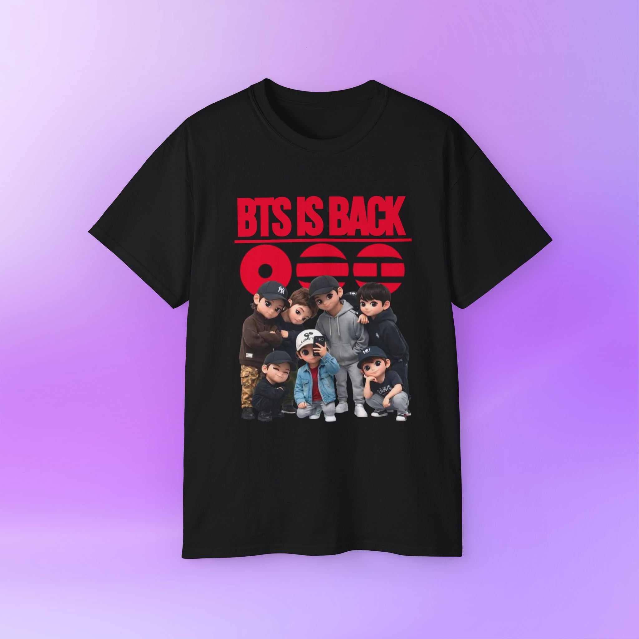 BTS is back, OT7 Arirang Bangtan Sonyeondan ARMYs, | Unisex Cotton Tee Shirt