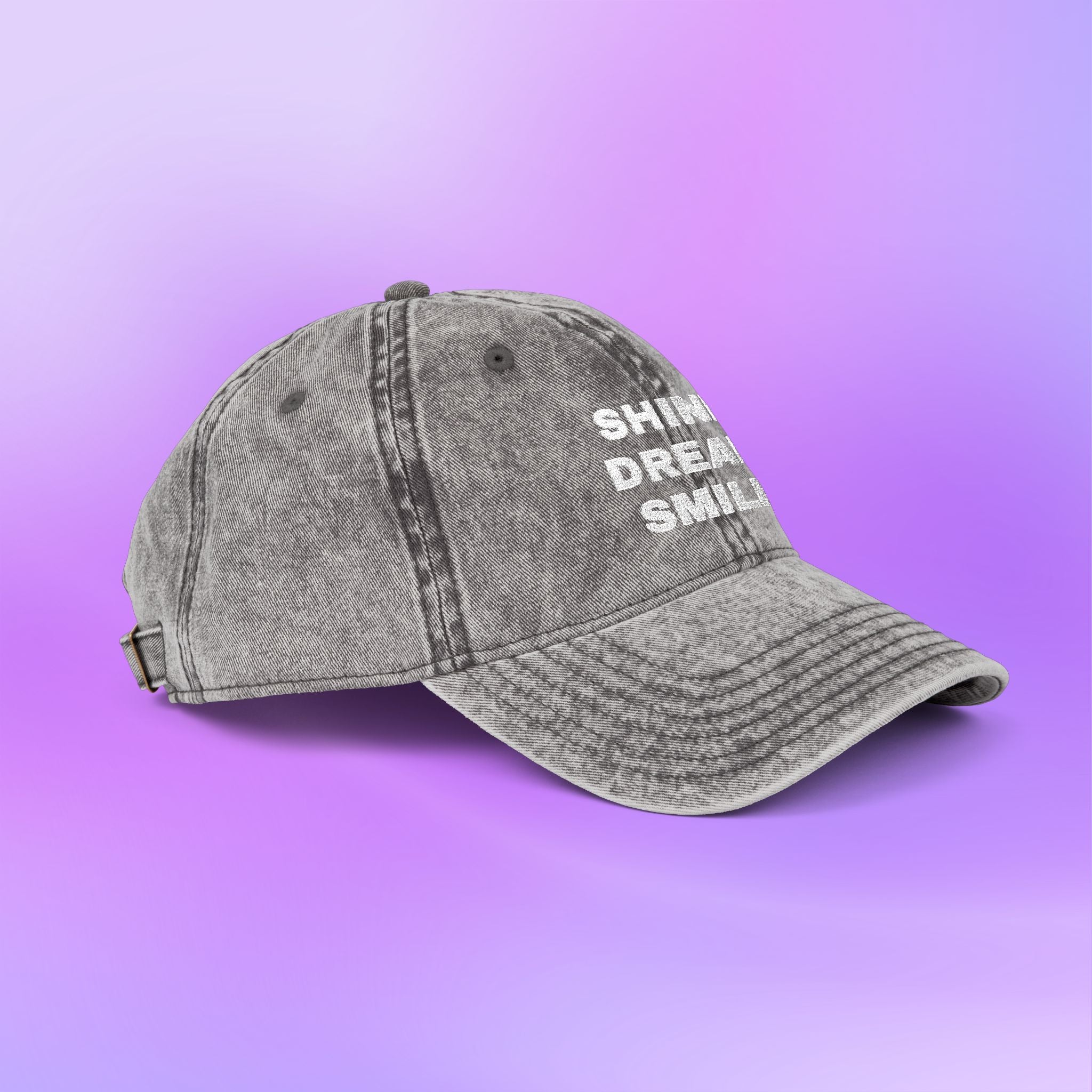 Shine Dream Smile | Mikrokosmos BTS Distressed Embroidered Vintage Baseball Cap