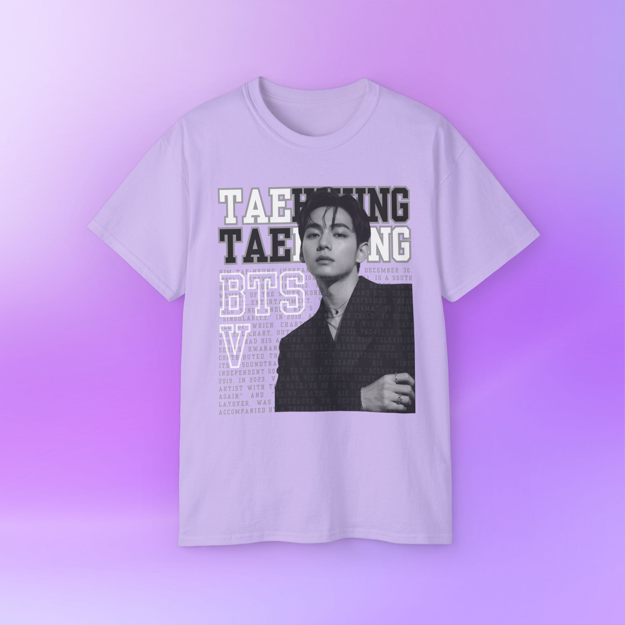 Taehyung V Tee Bias Bangtan Sonyeondan BTS  Unisex Graphic Cotton T-Shirt