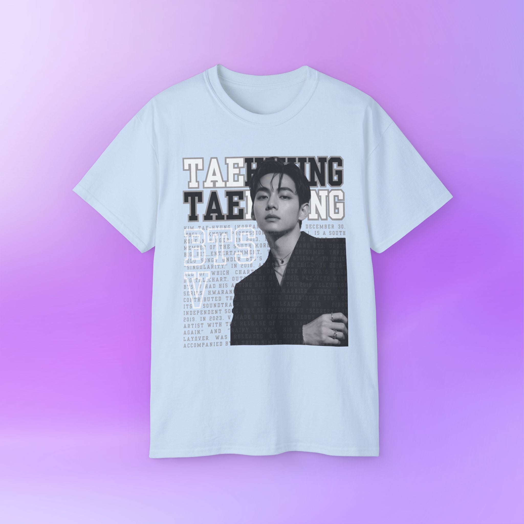 Taehyung V Tee Bias Bangtan Sonyeondan BTS  Unisex Graphic Cotton T-Shirt