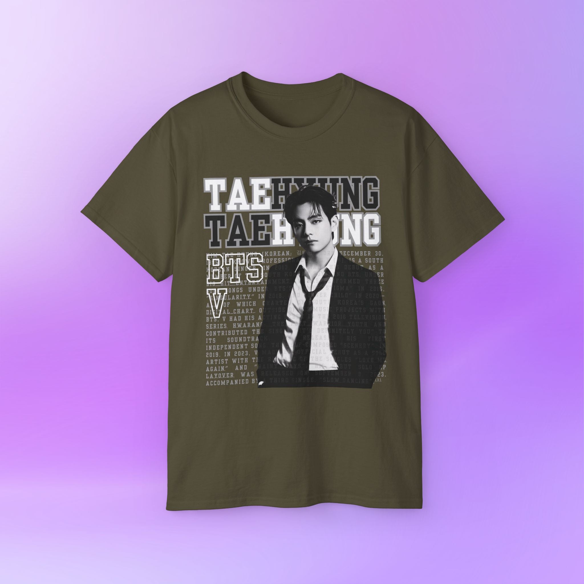 V Taehyung thv Tee Bias Bangtan Sonyeondan BTS | Unisex Graphic Cotton T-Shirt
