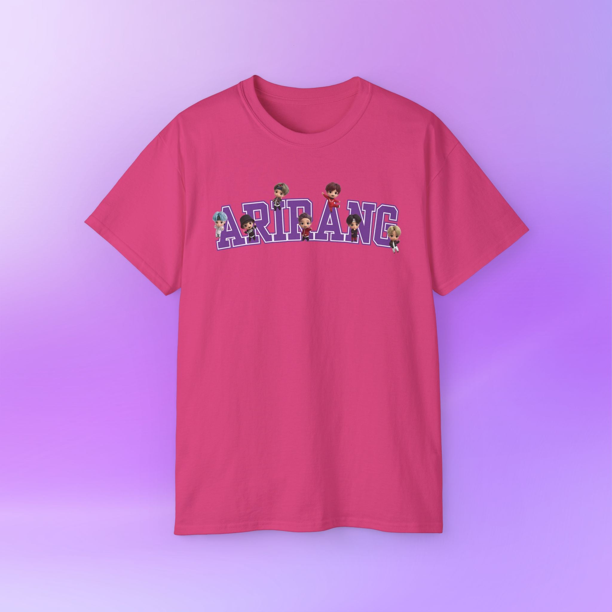Arirang Bangtan Sonyeondan BTS, tinytan Cute Print  Unisex Cotton Tee Shirt