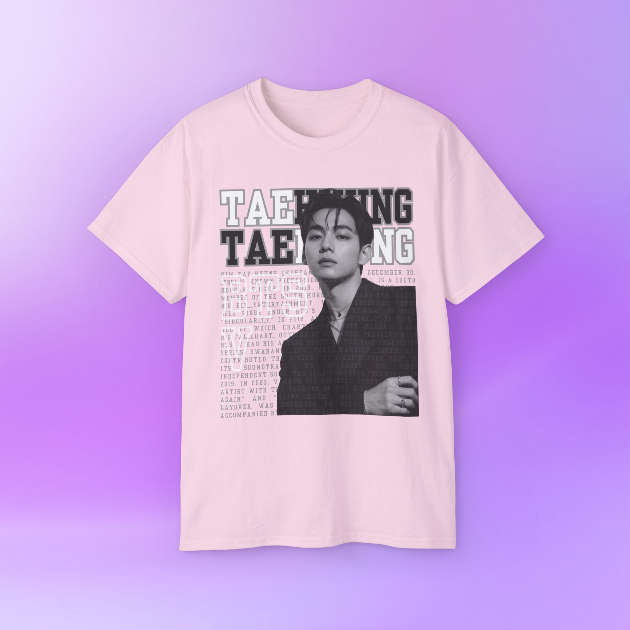Taehyung V Tee Bias Bangtan Sonyeondan BTS  Unisex Graphic Cotton T-Shirt