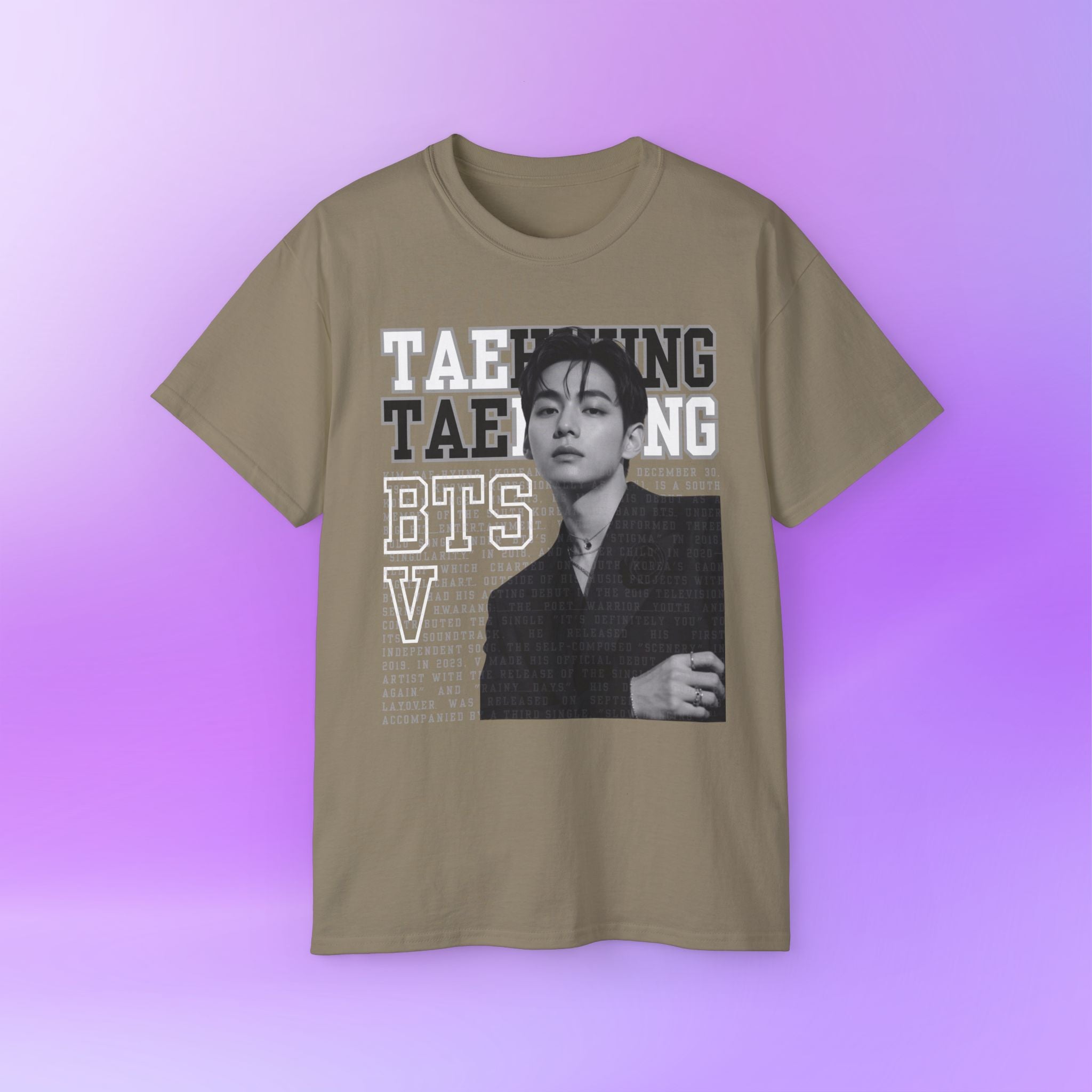 Taehyung V Tee Bias Bangtan Sonyeondan BTS  Unisex Graphic Cotton T-Shirt