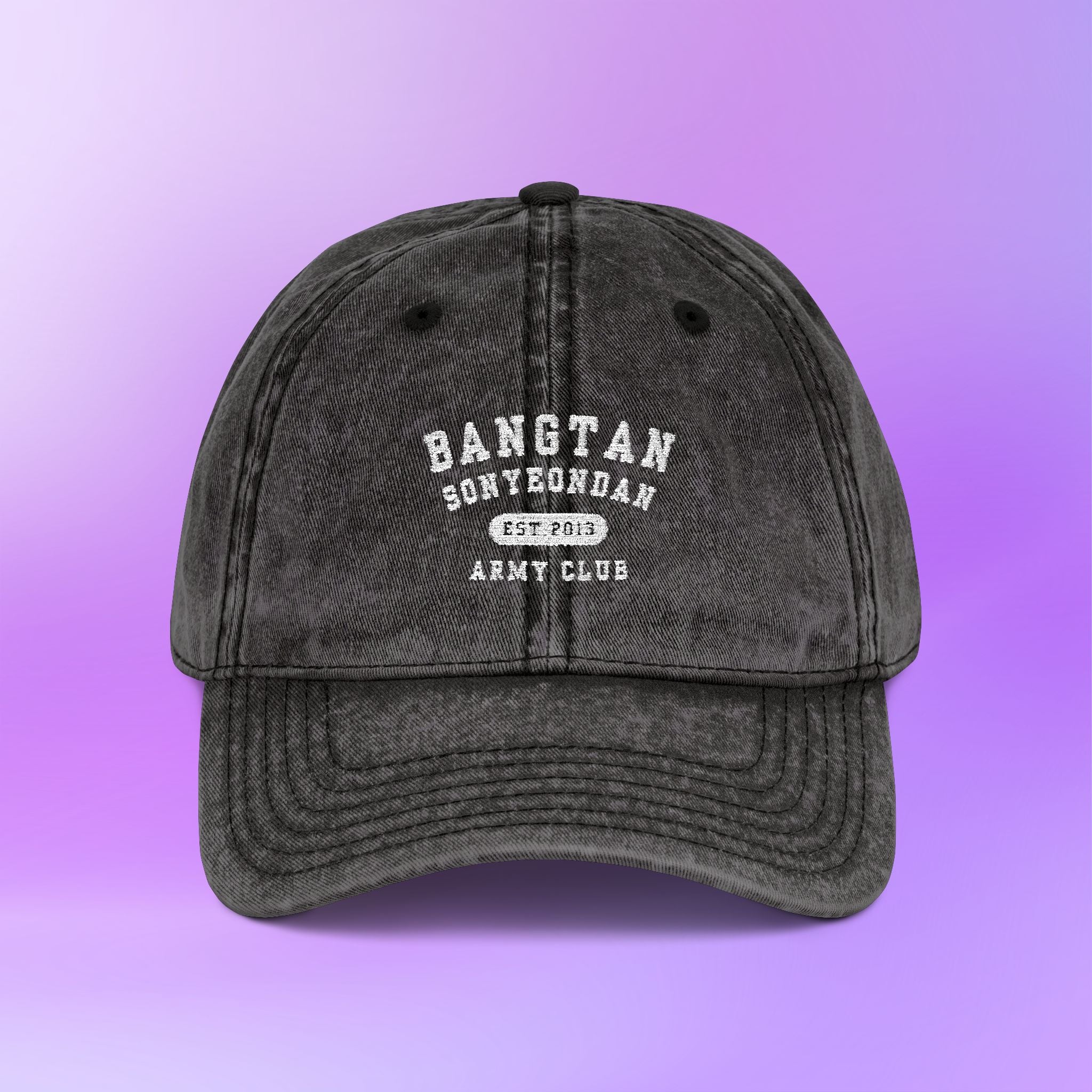 BTS Bangtan Sonyeondan Embroidered Vintage Cap